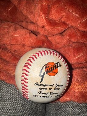 Vintage SF Giants Candlestick Park Inaugural & Final Game Souvenir Baseball